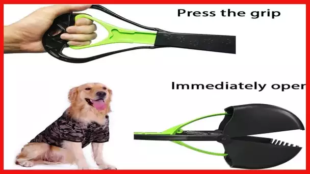 Living Express 28" Large Pooper Scooper for Dog-Long Handle Dog Poop Scooper-Pet Waste Pick Up Jaw