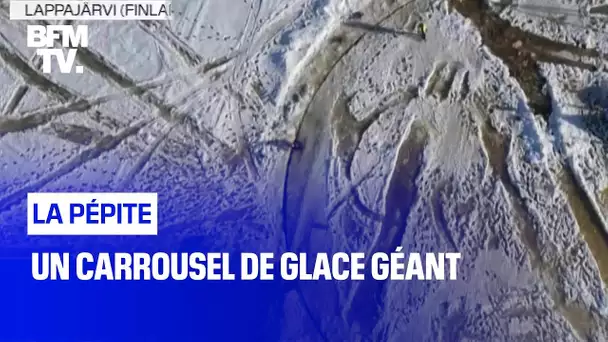 Un carrousel de glace géant