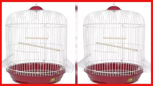 Prevue Hendryx Classic Round Bird Cage, Red, SP31999R,1/2"