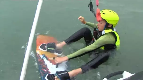 Le simulateur de kite-surf à l'école de Dunkerque