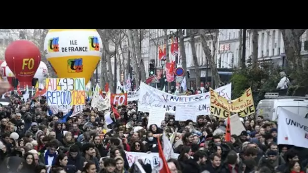 Réforme des retraites : des manifestations peu fournies à Paris et en province contre le 49-3