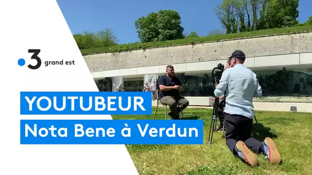 Entretien avec Nota Bene le Youtubeur, passeur d'histoire en tournage à la citadelle de Verdun