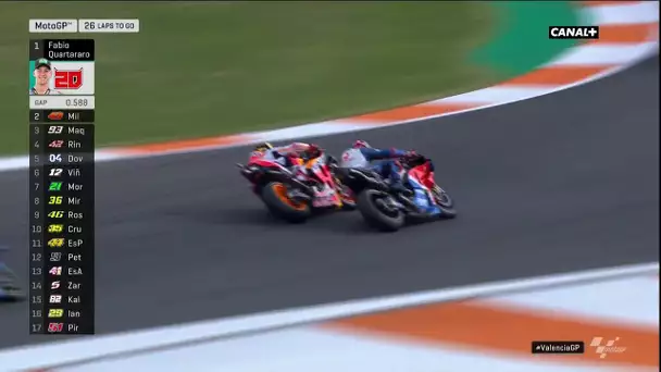 Marc Marquez derrière Fabio Quartararo