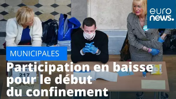 En France, participation en baisse pour les municipales et début du confinement