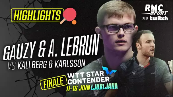 WTT Star Contender Ljubljana (finale) : A.Lebrun-Gauzy face à Kallberg-Karlsson