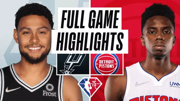 SPURS at PISTONS | FULL GAME HIGHLIGHTS | January 1, 2022