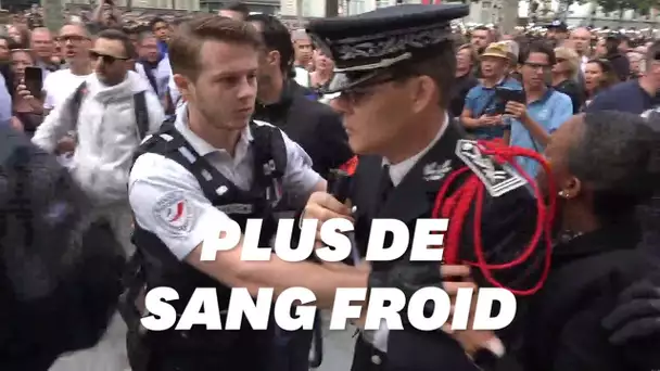 Défilé du 14 juillet: un commissaire de police a perdu son sang-froid face à des gilets jaunes