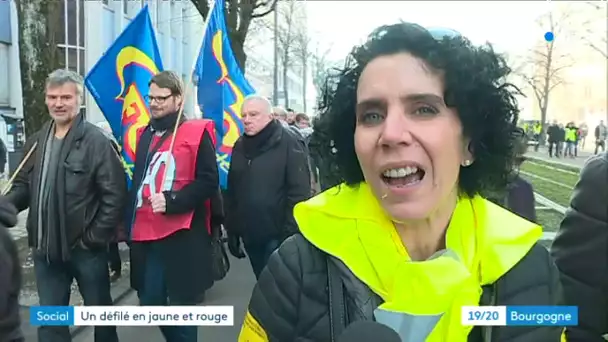 Grève du 5 février : unies par les syndicats et Gilets jaunes, 1 200 personnes défilent à Dijon