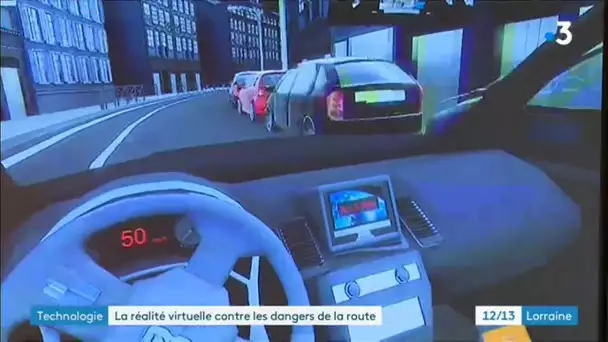 Simulateur de conduite avec casque virtuel au lycée Poncelet de Saint-Avold
