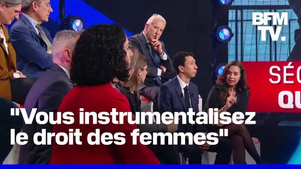 Échange tendu entre Manon Aubry (LFI) et Sarah Knafo (Reconquête) sur le sujet de l'immigration