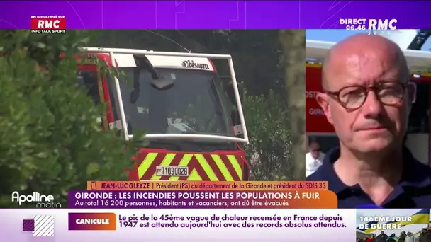 Gleyze : "La grande crainte est pour aujourd'hui dans l'incendie de Gironde"