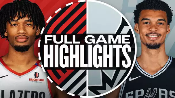 TRAIL BLAZERS at SPURS | FULL GAME HIGHLIGHTS | December 21, 2024