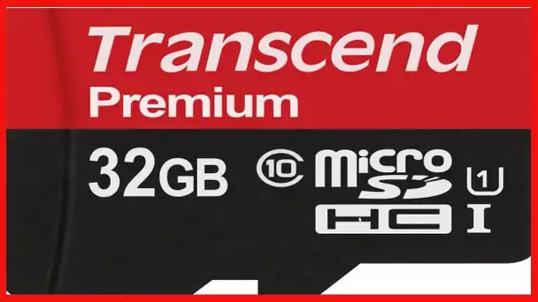 Transcend 32GB microSDHC Class10 Uhs-1 Memory Card with Adapter 60 MB/S (TS32GUSDU1)