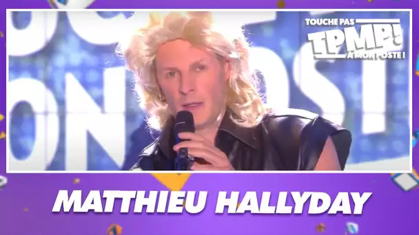 Matthieu Delormeau, déguisé en Johnny Hallyday, imite le chanteur dans TPMP