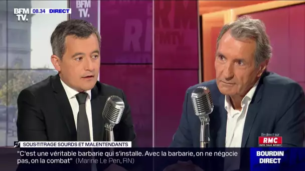 Gérald Darmanin face à Jean-Jacques Bourdin sur RMC et BFMTV (lundi 7 septembre 2020)