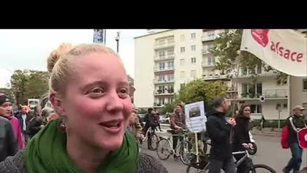 Agroparade : les agriculteurs devant le Parlement européen de Strasbourg