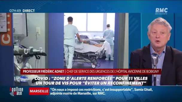 Covid-19: "L'état des patients que l'on reçoit sont moins graves que lors de la première vague"