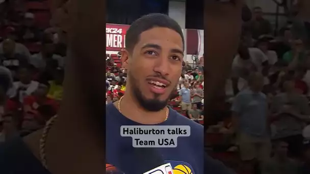 Tyrese Haliburton talks Team USA while standing next to the FIBA World Cup Trophy! 🇺🇸 | #Shorts