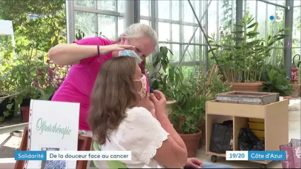 "Une rose, une caresse", des soins de bien-être pour des patients en traitement contre le cancer.