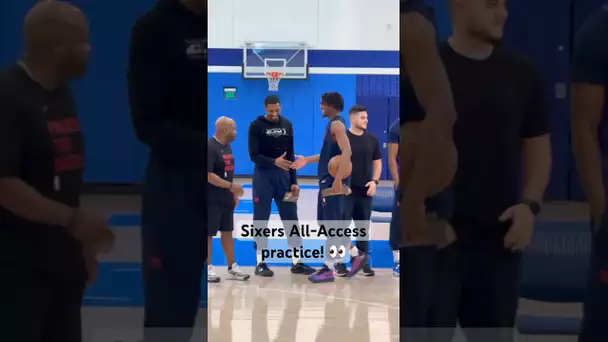 From lace up to dap up, here’s an inside look into Sixers All-Access practice! 👀 | #Shorts