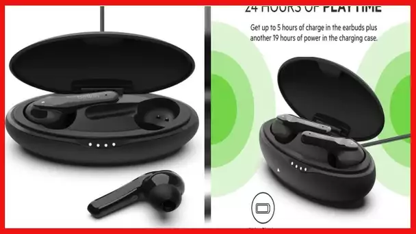 Belkin Wireless Earbuds, SOUNDFORM Move True Wireless Bluetooth Earphones with Touch Controls IPX5