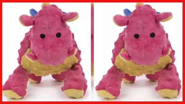 goDog Dragons Squeaker Plush Pet Toy for Dogs & Puppies, Soft & Durable, Tough & Chew Resistant