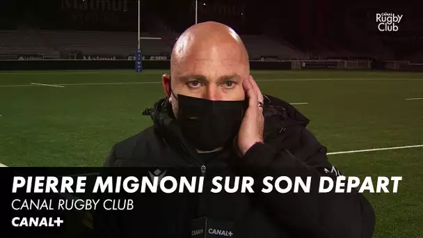 La réaction de Pierre Mignoni après l'annonce de son départ du LOU