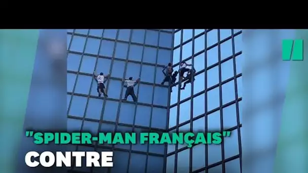 Contre le pass sanitaire, Alain Robert et 3 grimpeurs escaladent la Tour Total à la Défense