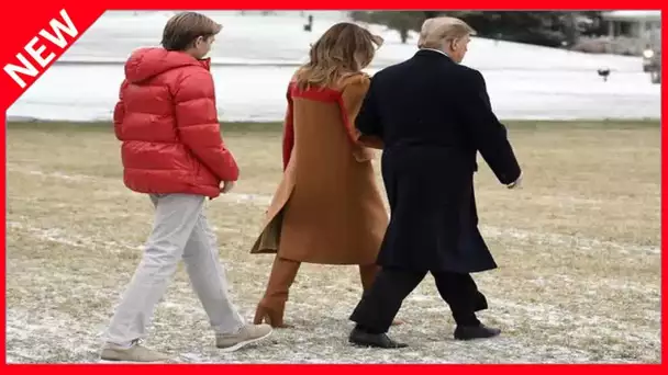 ✅  Donald Trump croise à peine Melania et leur fils Barron à la Maison-Blanche !