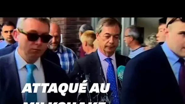 Nigel Farage attaqué au milkshake à Newcastle