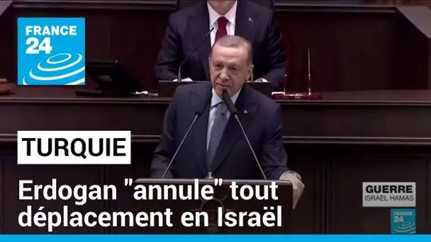 Recep Tayyip Erdogan "annule" tous ses projets de déplacements en Israël • FRANCE 24