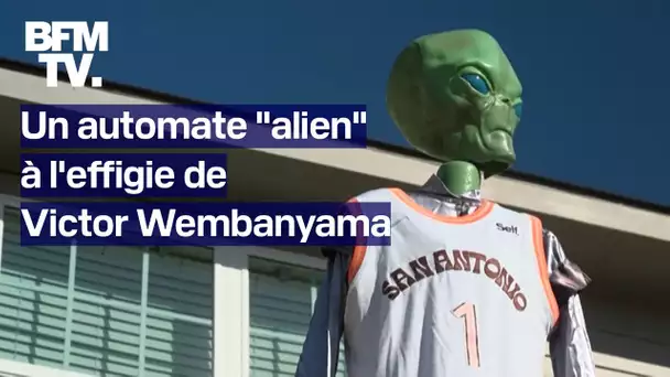 NBA: un fan des Spurs installe un "alien" à l'effigie de Victor Wembanyama dans son jardin