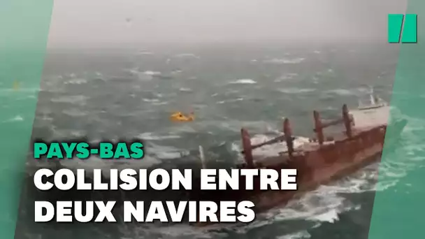 Sauvetage à haut risque sur un cargo à la dérive aux Pays-Bas