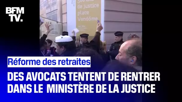 Réforme des retraites: des avocats tentent d'investir le ministère de la Justice