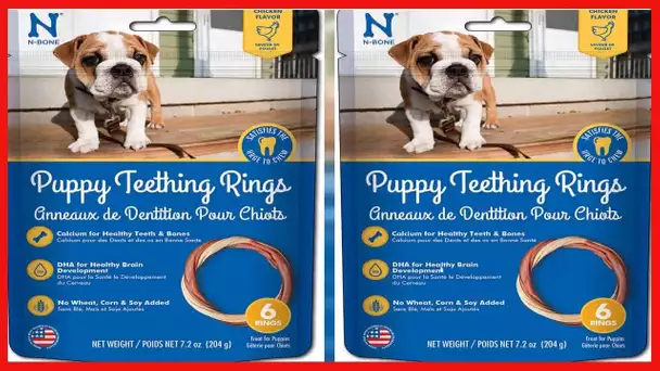 N-Bone Puppy Teething Rings Chicken Flavor 6-count(pack of 1) / 7.2 oz