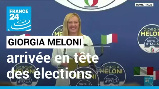 Italie : la candidate d'extrême droite Giorgia Meloni arrive en tête des élections • FRANCE 24