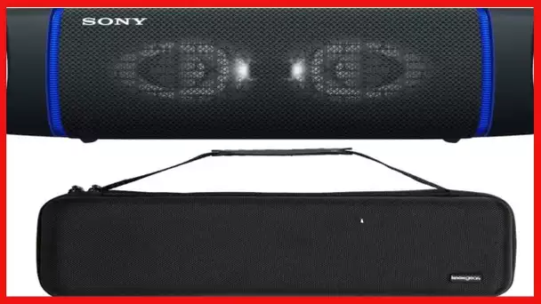 Sony SRSXB33 Extra BASS Bluetooth Wireless Portable Waterproof Speaker (Black) with Knox Gear